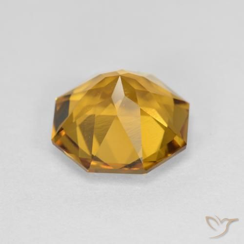 Citrine Doré brunâtre naturelle Octogone / coupe Émeraude, 2.78 ct, VS