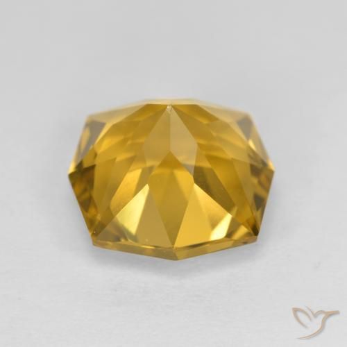 Citrine Orange doré naturelle Fantaisie, 3.97 ct, VVS-VS