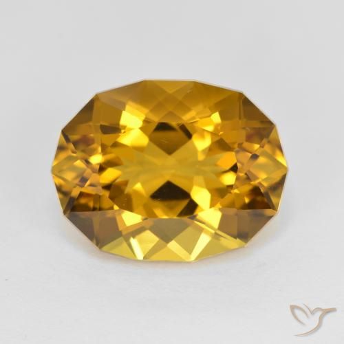 5.48ct Naturel Doré brunâtre Citrine, Fantaisie, VVS