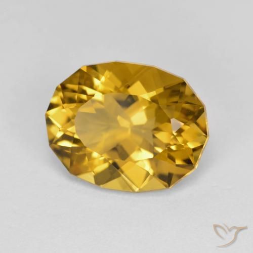 Citrine Doré brunâtre naturelle Fantaisie, 4.10 ct, VVS