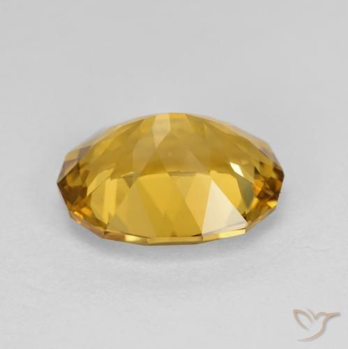 Citrine Doré brunâtre naturelle Fantaisie, 4.10 ct, VVS