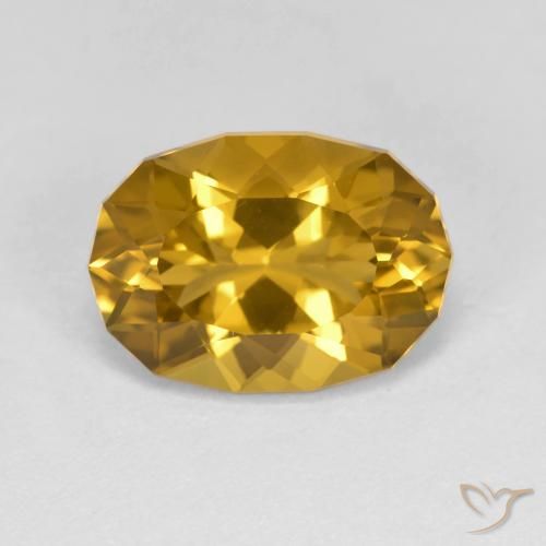 Citrine Orange doré naturelle Fantaisie, 3.37 ct, VVS
