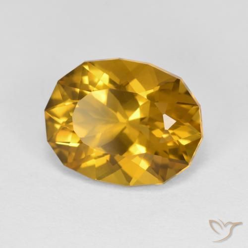 Citrine Orange doré naturelle Fantaisie, 4.14 ct, VVS-VS
