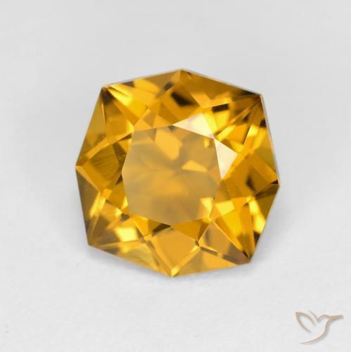 Citrine Orange-or naturelle Octogone / coupe Émeraude, 2.65 ct, VVS