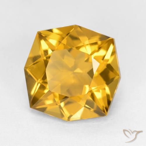 Citrine Orange-or naturelle Octogone / coupe Émeraude, 2.86 ct, VVS