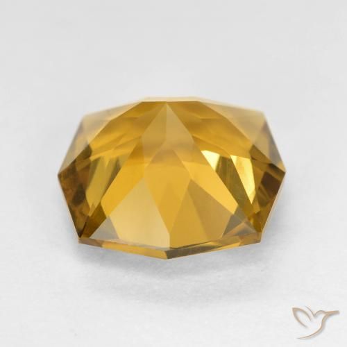 Citrine Orange-or naturelle Octogone / coupe Émeraude, 2.86 ct, VVS