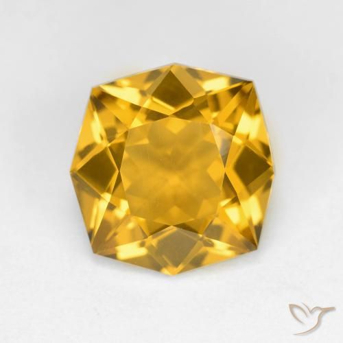 Citrine Doré naturelle Octogone / coupe Émeraude, 3.61 ct, VVS