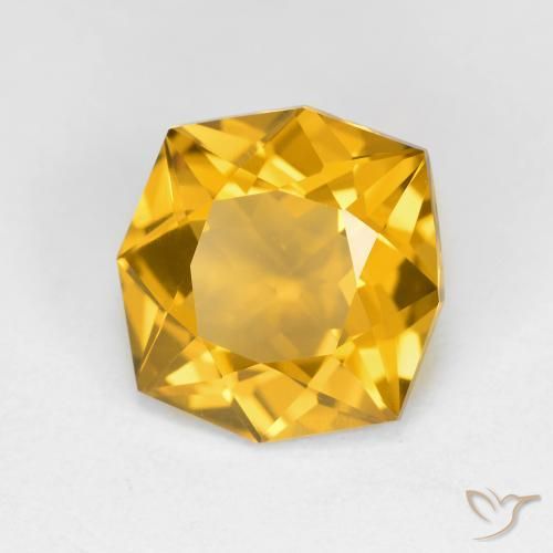 Citrine Doré naturelle Octogone / coupe Émeraude, 3.61 ct, VVS