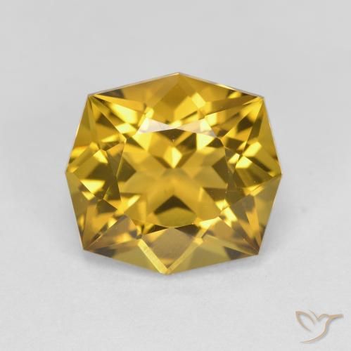 Citrine Doré moyen naturelle Octogone / coupe Émeraude, 3.20 ct, VVS