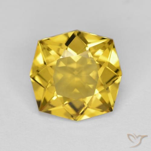 Citrine Doré naturelle Octogone / coupe Émeraude, 2.54 ct, VVS