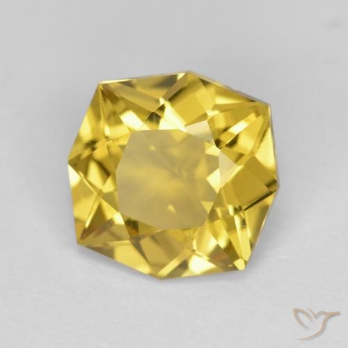 Citrine Doré naturelle Octogone / coupe Émeraude, 2.54 ct, VVS
