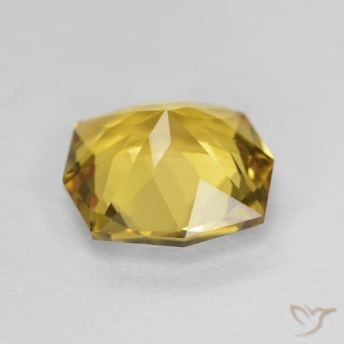 Citrine Doré naturelle Octogone / coupe Émeraude, 2.54 ct, VVS