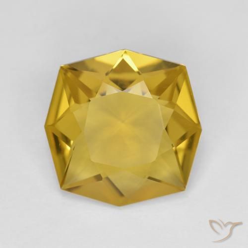 Citrine Or moyen naturelle Octogone / coupe Émeraude, 3.55 ct, VVS