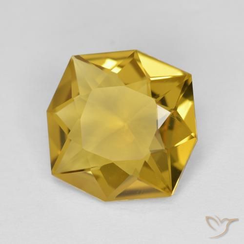 Citrine Or moyen naturelle Octogone / coupe Émeraude, 3.55 ct, VVS