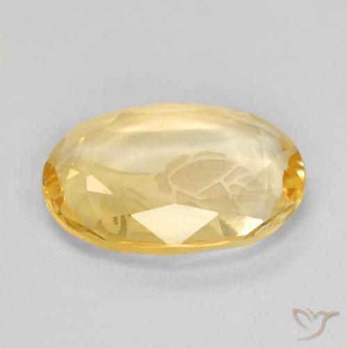 Citrine Doré léger naturelle ovale, 1.42 ct, Transparent