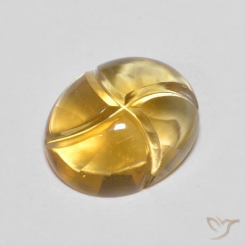 Citrine Orange doré naturelle ovale, 2.33 ct, VVS-VS