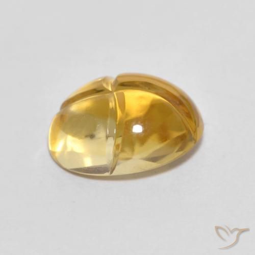 Citrine Orange doré naturelle ovale, 2.33 ct, VVS-VS