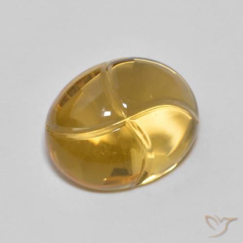Citrine Orange doré naturelle ovale, 2.83 ct, Transparent