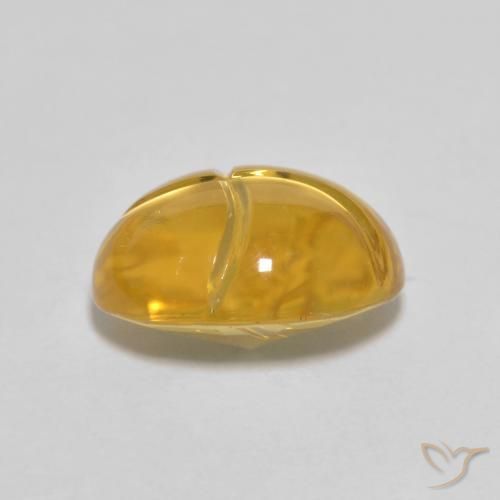 Citrine Orange doré naturelle ovale, 2.83 ct, Transparent