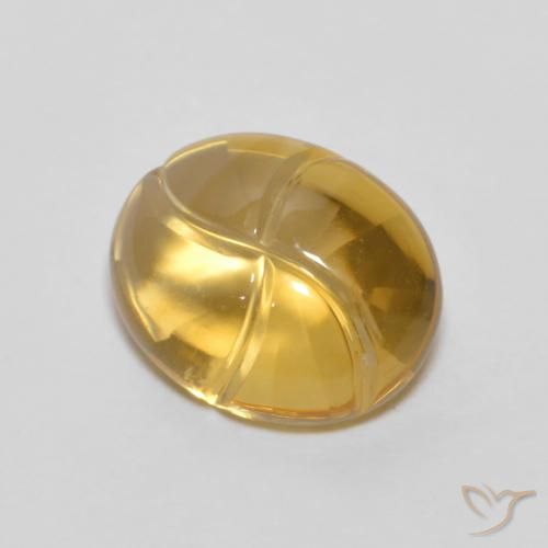 Citrine Orange doré naturelle ovale, 2.60 ct, Transparent