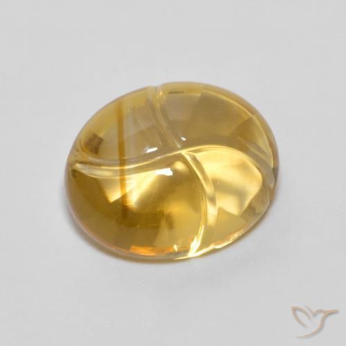 Citrine Orange doré naturelle ovale, 2.60 ct, Transparent