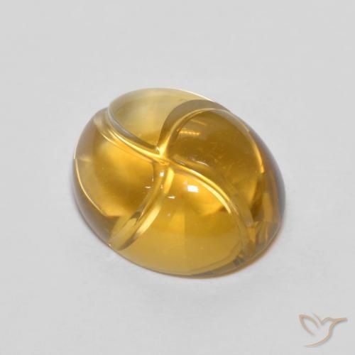 Citrine Orange doré naturelle ovale, 2.83 ct, Transparent