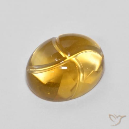 Citrine Orange doré naturelle ovale, 2.83 ct, Transparent