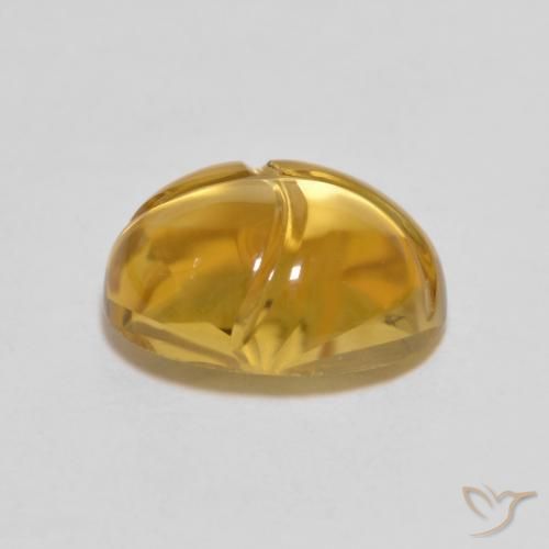 Citrine Orange doré naturelle ovale, 2.83 ct, Transparent