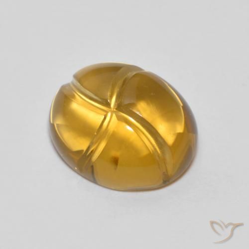 Citrine Orange doré naturelle ovale, 2.54 ct, Transparent