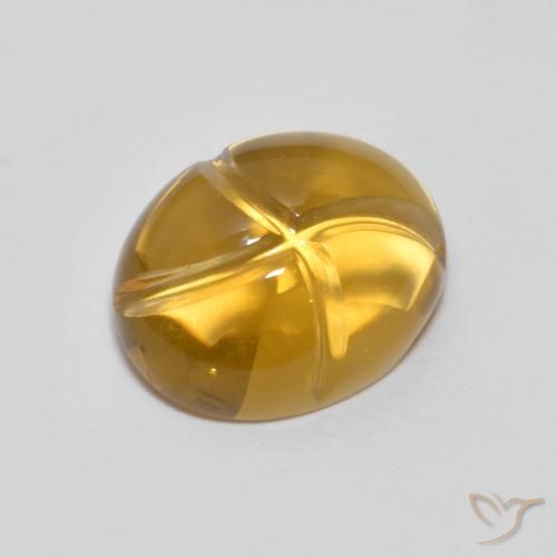 Citrine Orange doré naturelle ovale, 2.54 ct, Transparent