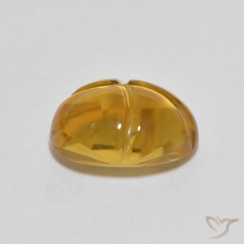 Citrine Orange doré naturelle ovale, 2.54 ct, Transparent