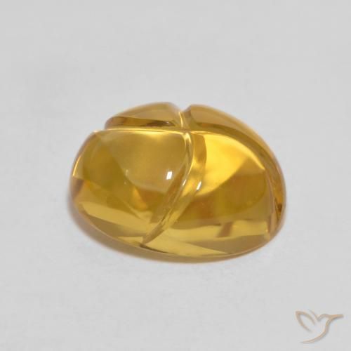 Citrine Orange doré naturelle ovale, 2.81 ct, Transparent