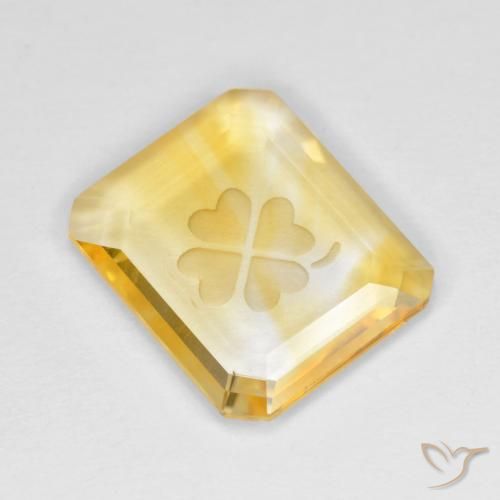 Citrine Or naturelle Octogone / coupe Émeraude, 2.67 ct, Transparent