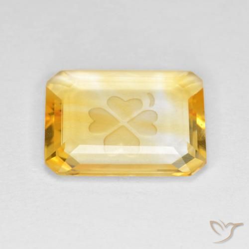 Citrine Or naturelle Octogone / coupe Émeraude, 2.67 ct, Transparent