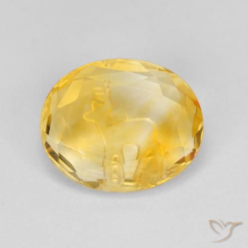 2.17ct Naturel Or moyen Citrine, ovale, Transparent