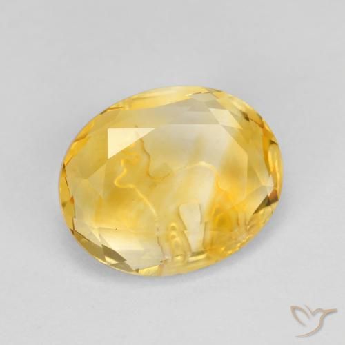 Citrine Or moyen naturelle ovale, 2.17 ct, Transparent