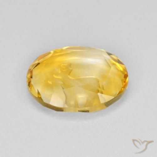 Citrine Or moyen naturelle ovale, 2.17 ct, Transparent