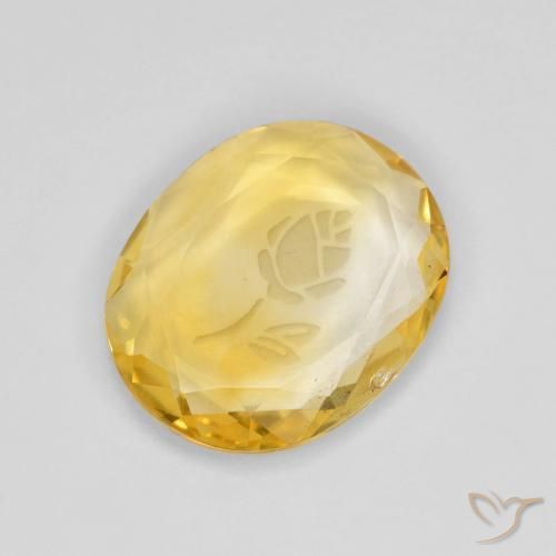 Citrine Doré vif naturelle ovale, 2.73 ct, Transparent