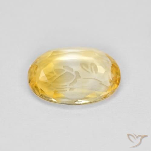 Citrine Doré naturelle ovale, 1.53 ct, Transparent