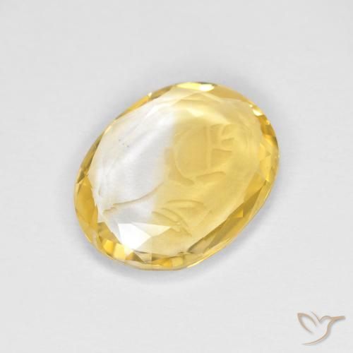 Citrine Doré naturelle ovale, 1.47 ct, Transparent