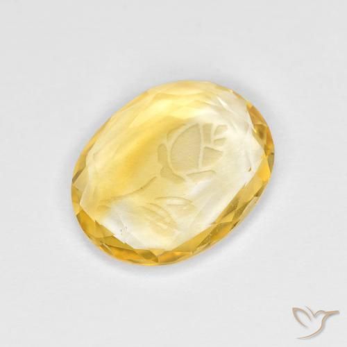 Citrine Doré naturelle ovale, 1.47 ct, Transparent