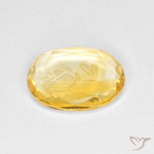 Citrine Doré naturelle ovale, 1.47 ct, Transparent