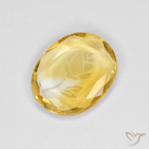 Citrine Doré naturelle ovale, 1.41 ct, Transparent
