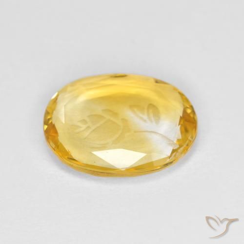 Citrine Doré naturelle ovale, 1.41 ct, Transparent