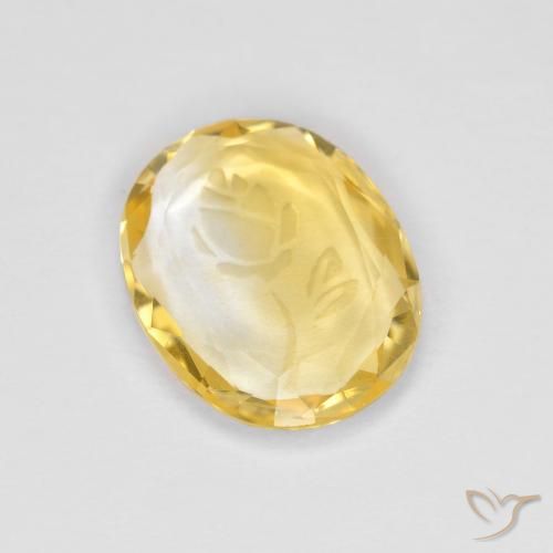 Citrine Doré naturelle ovale, 1.53 ct, Transparent