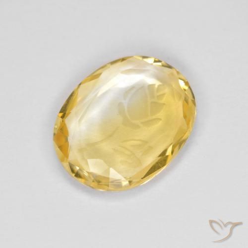 Citrine Doré naturelle ovale, 1.53 ct, Transparent