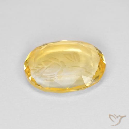 Citrine Doré naturelle ovale, 1.53 ct, Transparent