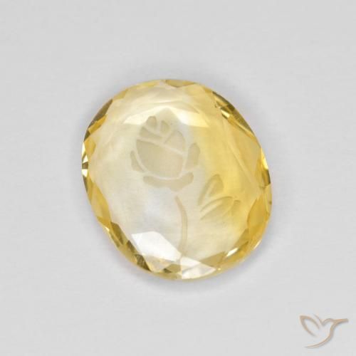 Citrine Doré naturelle ovale, 1.42 ct, Transparent