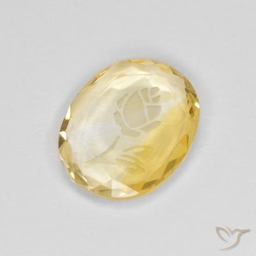 Citrine Doré naturelle ovale, 1.42 ct, Transparent