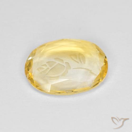 Citrine Doré naturelle ovale, 1.42 ct, Transparent